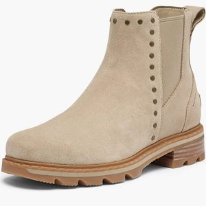 NIB Sorel Lennox Stud Chelsea Boot Sz 9 Sandy Tan